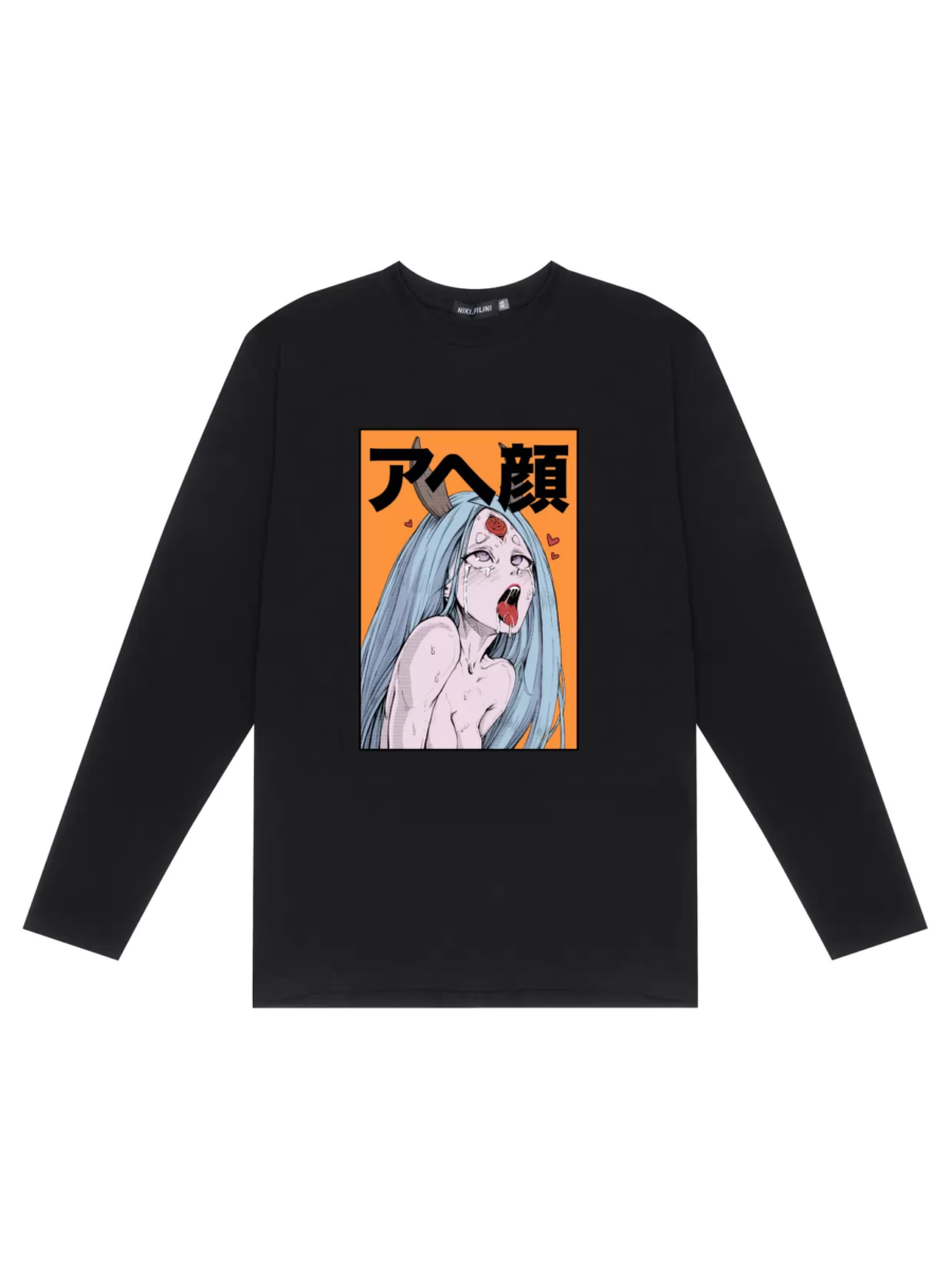 LONGSLEEVE BLK «KAGUYA AHEGAO» COLOR