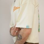 Футболка Oversized «ОБЖ», кремовая