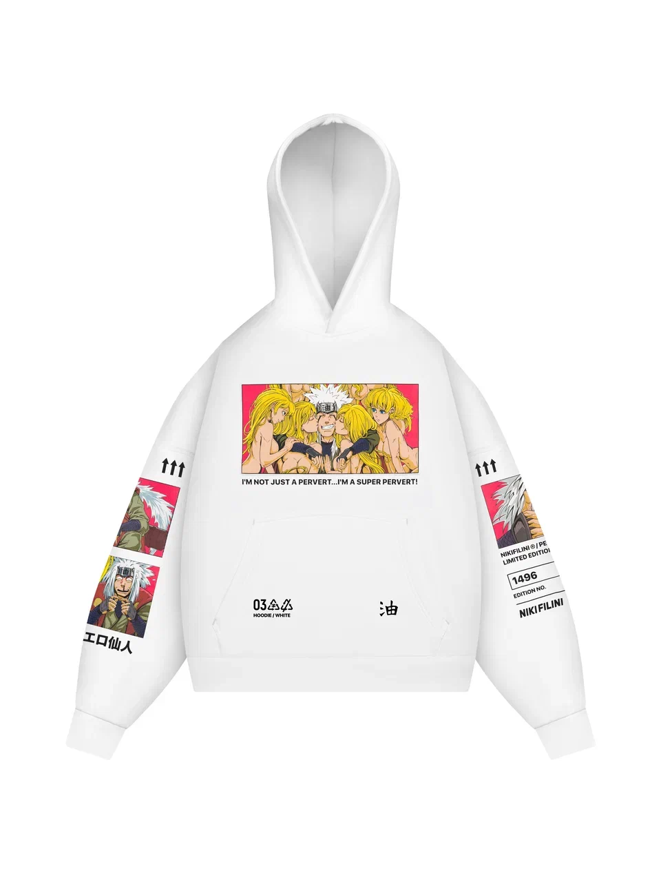 White hypebeast hoodie sale