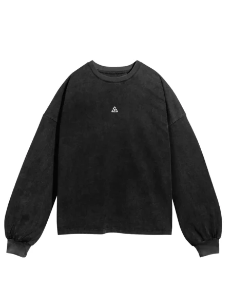 ЛОНГСЛИВ | STONE WASHED BLACK